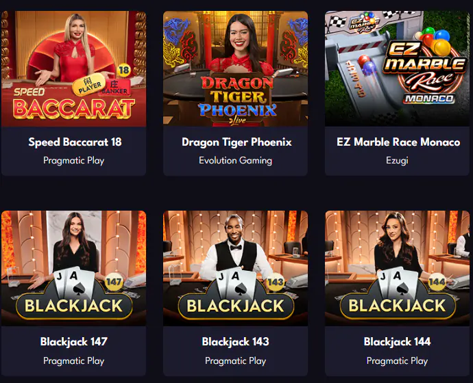 Live-Dealer-Spiele im Allstarz Casino