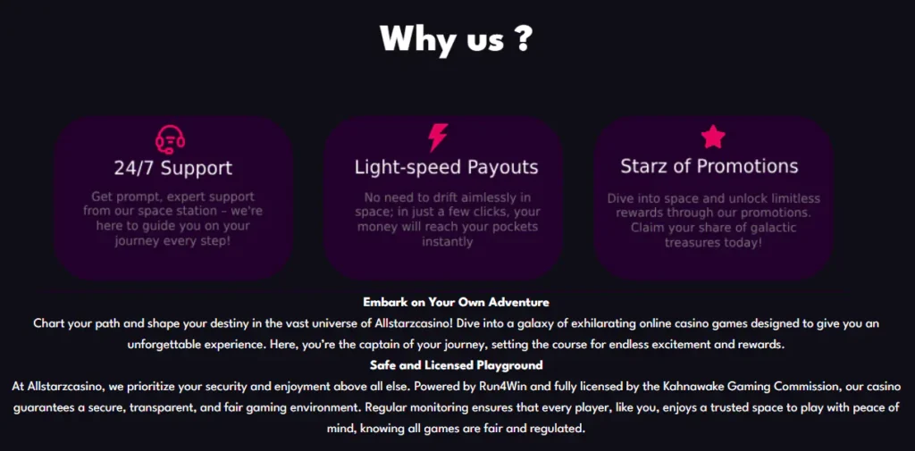 Fehlerbehebung und Support bei Allstarz